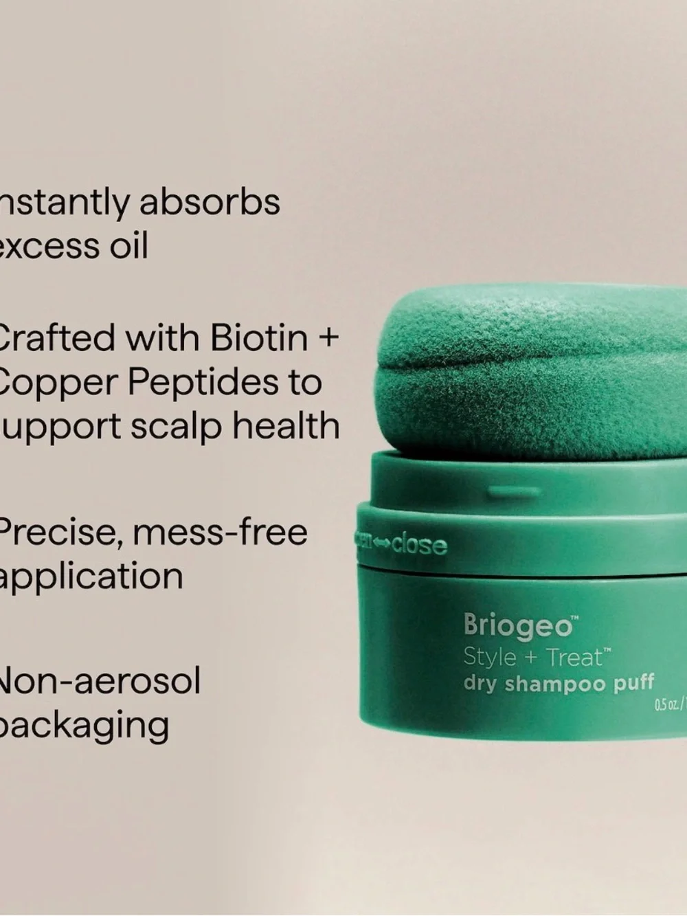 Briogeo Style + Treat Dry Shampoo Puff - Translucent